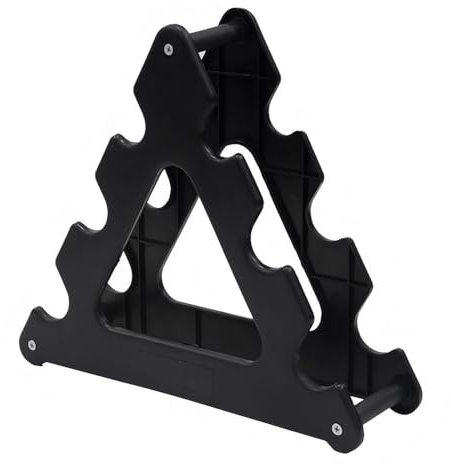 Porta Manubri, Supporto Triangolare per Pesi Portatile a 3 Livelli, Rastrelliera per Manubri Accessori per Esercizi Palestra Casa Domestico