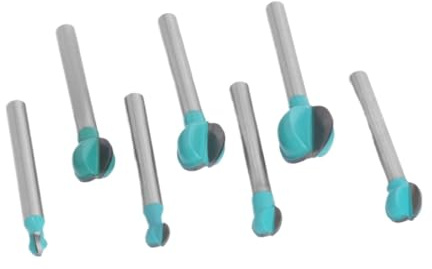 Lot de 6 fraises à bois rondes en forme de boule, fraises à bois rondes de 6 mm, outil de gravure à bout sphérique