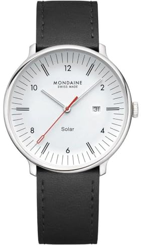 Mondaine Män analog schweizisk kvartsurverk klocka med läderarmband MLE.41910.LBV