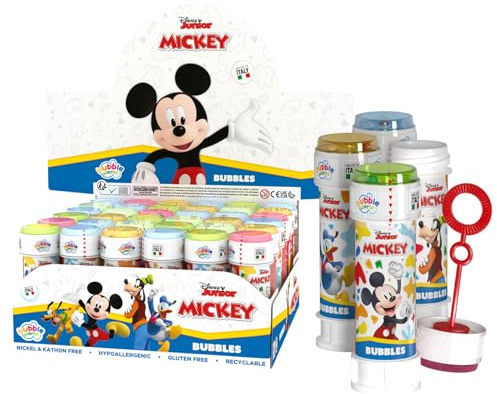Mickey Mouse, bolle di sapone, 60 ml, 36 pezzi, 23,5 x 23,5 x 12 cm