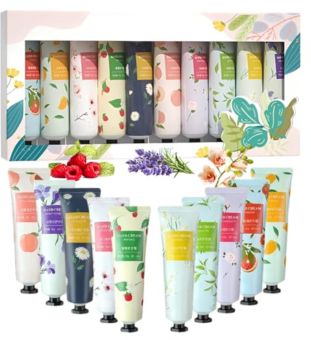 NHPY Pack De 10 Crema De Manos,Crema De Manos Antiedad,Cremas Para Mano Secas y Agrietadas,Rápida Absorción