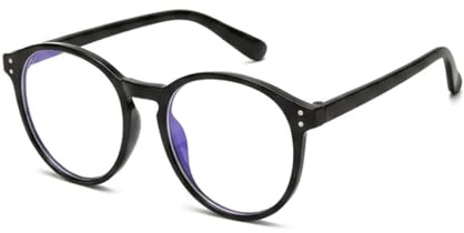 Kids Blue Light Blocking Glasses, Anti Glare Computer Gaming Glasses for Kids and Men Women, Lightweight Fake Glasses with Clear Lens to Prevent Eye Strain and UV (Black)
