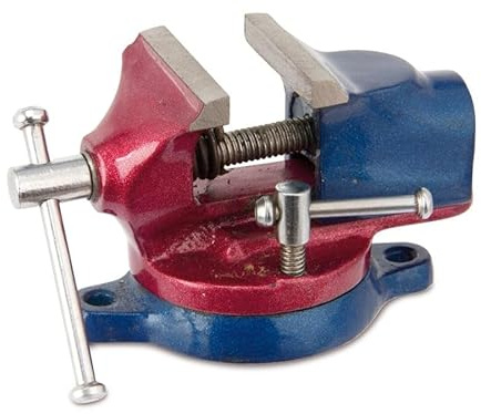 NonaMe Präzisions Mini-Schraubstock PMS-50, Metall, 40 mm Spannbereich, 3 Bohrungen (Ø 6,5 mm), Ideal für Modellbau und Feinmechanik