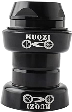 kowaku Serie sterzo filettata per Bicicletta ad Alta Resistenza, Tubo sterzo da 30 mm, Forcella Anteriore da 25,4 mm sterzo per Bicicletta con Nucleo, Nero