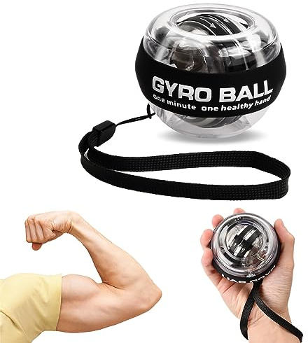 Wisebom Gyroscopes d'exercise à Main, Gyro Ball Boule de Poignet Exercices De Poignet à DéMarrage Automatique Balle De Force, Balle Reeducation Main Appareil Musculation Muscler Bras