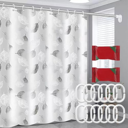 Comioke Badrumsgardin, duschdraperier, gardin för dusch, vattentäta duschdraperier, badrumsgardin för badrum, duschdraperi antimögel, duschdraperier för dusch, badrumsgardiner, 180 x 200 cm