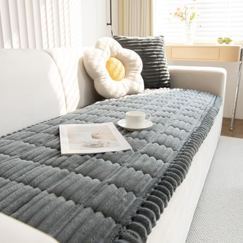 GKXLH Dicke Sofa überzug Waschbar - Neu Weiches Kord Universal Couch überzug 2 3 4 Sitzer, Anti-Rutsch Sofabezug, Gemütlich Sofa Cover Sofa bezug Sofaüberwürfe Möbelschoner für Wohnzimmer (70x150cm)