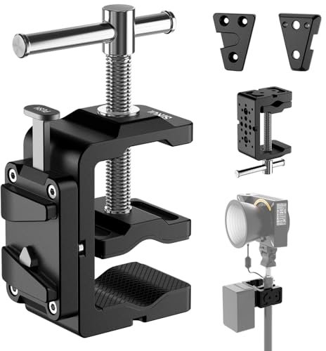 SIRUI - Pinza de batería en V para montaje en V con pinza en C y kit de 2 placas de cuña, para pie de iluminación, trípode y escritorio, AM-VM05