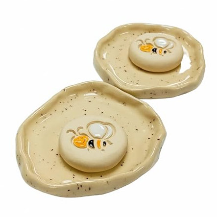 Insektentränke mit Tränkenstein Bienen Insekten Tränkenschale Garten Balkon Deko Steine Schale Insektenhotel Bienenhotel Keramik Tränke Vogel Wildbienen Ton Vogeltränke