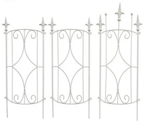 Opatiny Lot de 3 treillis en métal pour plantes grimpantes, design en forme de courbe, support de grille en acier durable pour lierre philodendron en pot, utilisation en intérieur et en extérieur