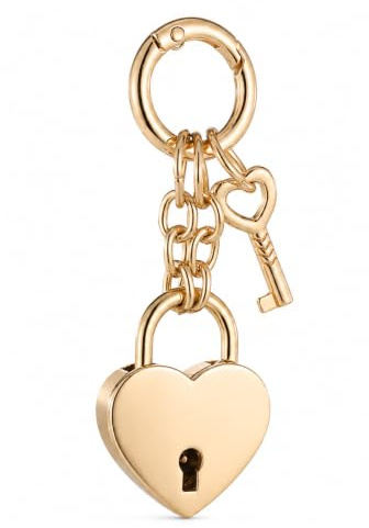 Tucnoeu Gold Heart Padlock Bag Charms - Heart Shaped Keychain Accessories for Women - Handbags Fashion Accessories