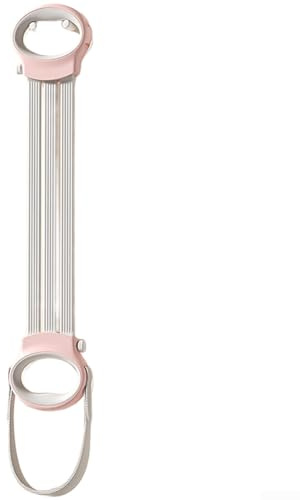 Banda de resistencia para ejercicio en casa con elasticidad TPR de tensión ajustable de 3 niveles y cuerda de tracción de 8 formas para un movimiento equilibrado (rosa)