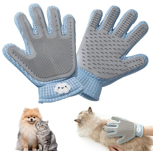 KASESSS 1 Pezzi Guanto Leva Peli Animali, 2 in 1 Guanto Peli Gatto, Spazzola per Cani per Capelli, Riutilizzabile Guantos Peli Cane Due Lati con Funzioni Diverse per Animali Lunghi Corti Abiti Divano