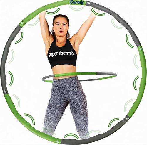 Super ahorro Hula Hoop – Aro de gimnasia para abdominales – Verde – 1,8 kg, unisex – Adulto, verde, 1,8 kg