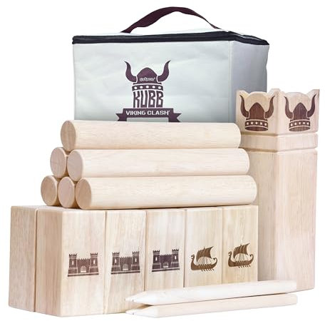 GoSports Kubb Viking Clash Toss Spielset