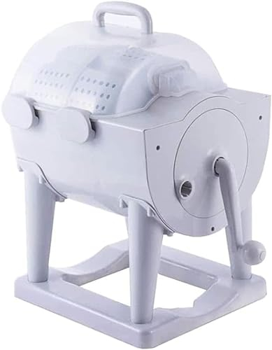 KFO Manual Portable Turbo Washing Machine Spin Dryer, Hand Cranked Turbine Washer Non-electric Travel Laundry Washer Spin Dryer Combo for Camping Apartments Dorms RV Business Trip
