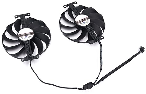 RAKSTORE FDC10U12D9-C CF1010U12D Grafikkartenkühler, kompatibel mit Asus RX 6600 6600XT RX 6700 XT Dual Quiet Cooler Lüfter