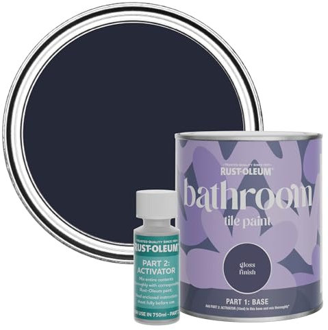 Rust-Oleum Blue Water-Resistant Bathroom Tile Paint In Gloss - Odyssey 750ml