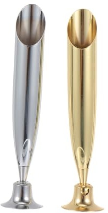 EXCEART 2 Pièces Porte-Stylo Unique En Acier Inoxydable Support À Stylo Simple Pour Bureau Organisateur De Plume Et Accessoires De Bureau 3.15X0.71X0.43 Pouces