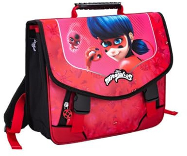 mybagstory Schulranzen für Mädchen Miraculous rot – Kinder – Schule – Kindergarten – Grundschule – Grundschule – Größe 38 cm – verstellbare Träger – Geschenkidee, Miraculous Rot, Enfant