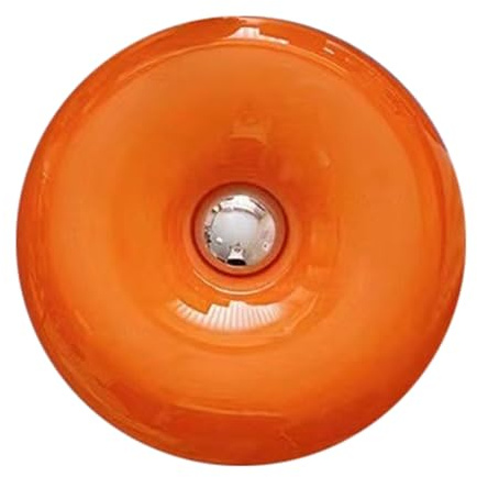 ISTOVO Lampada a ciambella arancione – decorazione da tavolo e parete moderna in stile art déco metà secolo per un bel comodino