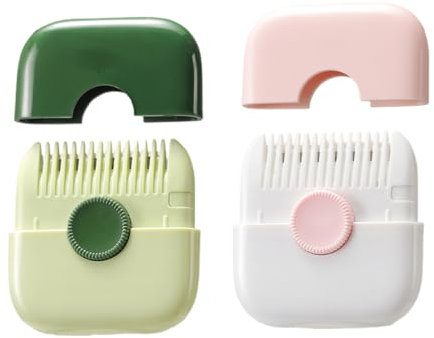 2 en 1 Tondeuse à Cheveux Fourchus, 2 pcs Peigne de Retrait des Fourches, peigne coupe-cheveux tondeuse portable, Peigne de Retrait des Fourches, pour couper les cheveux, Rose & Vert