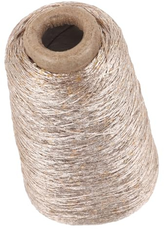 HOODANCOS Filato Di Cotone 100g Paillettes Dorate Per Infeltrimento a Umido e Realizzazione Di Accessori Moda e Decorazioni