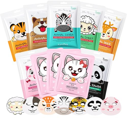 7 Piezas Mascarilla Facial NiñA, Mascarilla Para El Cuidado De La Piel De Las Mujeres, Adecuada Para Todo Tipo De Piel, Cuidado Refrescante De La Piel