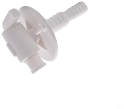 Valvola di scarico del serbatoio dell'acqua per camper con flangia compatibile con Camco 22223 Tubo da 3/4 pollici 1/2 pollici per caravan camper rubinetto di arresto in plastica