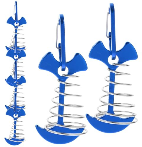SOIMISS 6juegos Clavos De De Pescado Estacas De Fijación Al Suelo De Aleación De Aluminio Piquetas para Tienda De Campaña Estacas para Camping para Fijar La Tienda Exteriores