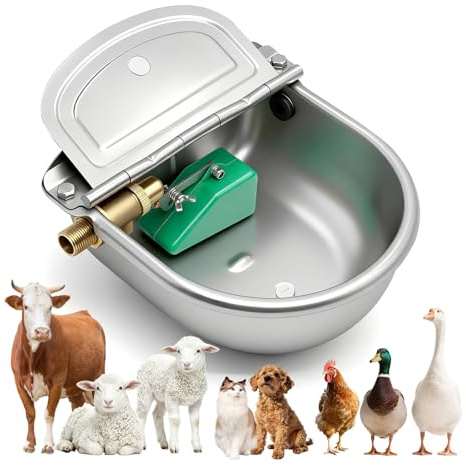 Svauoumu Abbeveratoio In Acciaio Inox,Abbeveratoio Per Animali Con Valvola,Bevanella Per Bestiame Con Galleggiante,Ciotola Acqua Per Mucche,Abbeveratoio Automatico Per Cavalli,Ovini,Cani,Maiali
