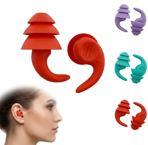 NYVOR Bouchon Oreille Piscine 3 Paires Schwimmen Ohrstöpsel, Réutilisables Imperméables Silicone Bouchons D'oreille de Natation pour Enfants, Verbeserte Bouchon Oreille Piscine pour Natation Douche