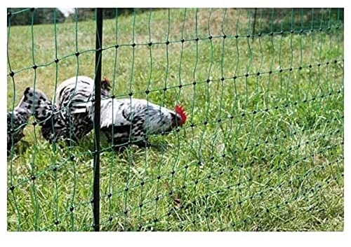 Kerbl Geflügelnetz (elektrifizierbar, L x H 25 m x 106 cm, Farbe grün, Anzahl Pfähle 9, mit Doppelspitze, Netz) 292273