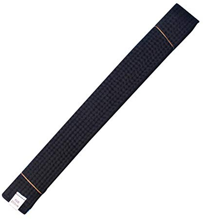 Taekwondo Colored Ranking Belts Cotton Martial Arts Judo Karate TKD Aikido Uniform Belt Adult (Black, 280cm)