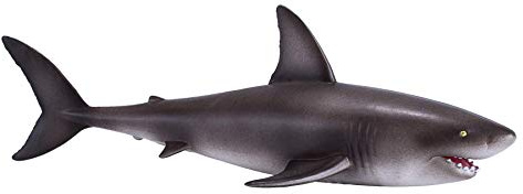 MOJO 381012 White Shark Realistic International Wildlife Hand Painted Toy, Tiere Figur, Weiss/opulenter Garten