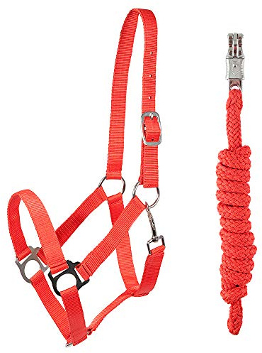PFIFF 102931 - Set di capestro e corda, in plastica, colore: rosso