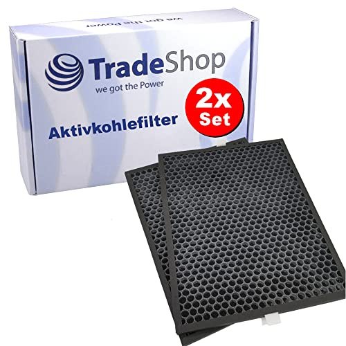 2 x Trade-Shop aktivt kolfilter/luftrenare filter kompatibel med Philips luftrenare lufttvätt som AC2882/10