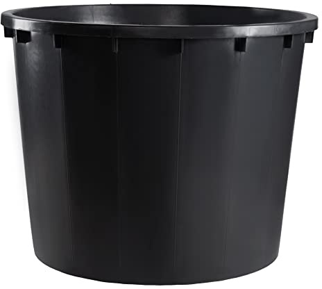 Hardwex Bottich 700 L, Rund, Grau, Ø 116 (Oben) x 89,5 cm; Regentonne, Regenwassertonne, Regenwassertank, Mörtelwanne, Maurerkübel, Pflanzkübel für Garten und Baustelle