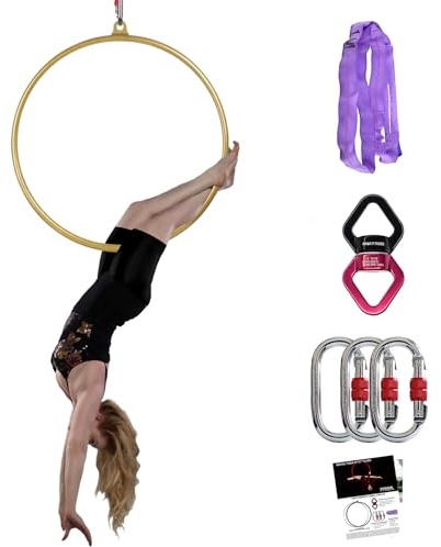 PRIOR FITNESS Aro aéreo de 80 cm/85 cm/90 cm/95 cm con certificación SGS, para acrobacia, gimnasia y fitness (85#32)