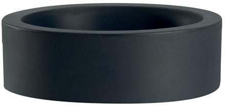 NICOLI VASO ROTONDO ECHO SMALL IN RESINA PER INTERNO ED ESTERNO DIAMETRO CM 25 X12 h CM 30 X14 h (Ø 30x14 cm, Antracite)