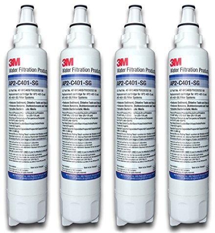 3M AP2-C401-SG Vattenfilterpatron med skalhämmare | Kompatibel med F-serien Lincat-pannor, Lincat filterflöde | 1 mikron | 47-915403, 569594 (4)
