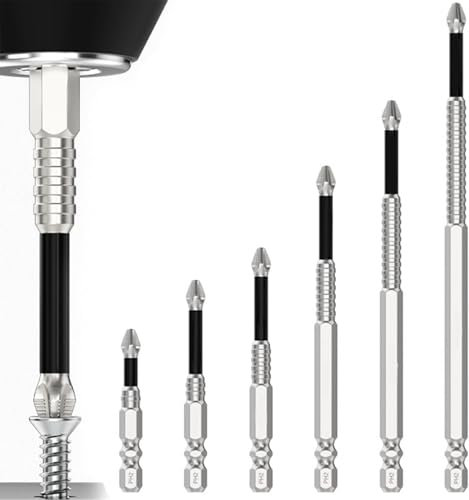 DEJIN High Magnetic Screwdriver Drill Bit Set, Strong Durability Anti-Slip Impact Kit, Electric Screwdriver Set for Various Sizes