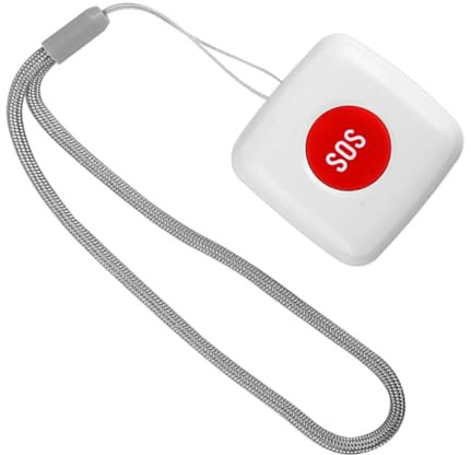 DOITOOL Pulsante di chiamata di emergenza wireless per anziani Sos Allarme remoto per pazienti per uso domestico e ospedaliero Supporta l'integrazione di dispositivi intelligenti bianco