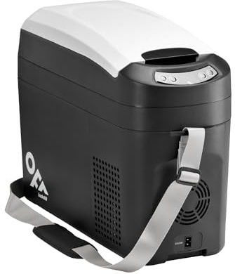 Indel B TB18 Black Frigorifero Freezer Portatile a Compressore, Capacità 18 Litri, per Auto, Camper, Campeggio, Camion, 12/24V DC con Presa Accendisigari
