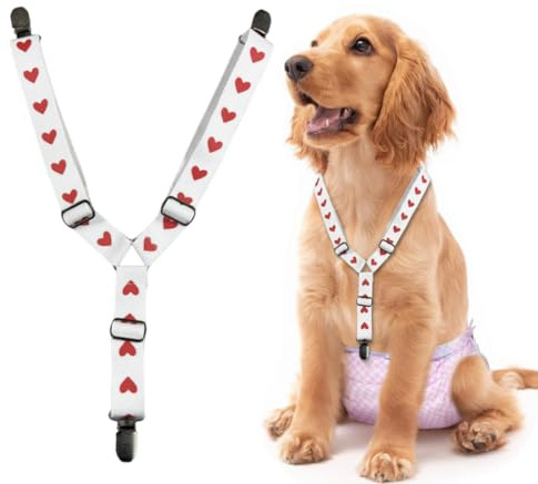 KEMUZ hundewindeln Clip hundewindel Pet Soft Hundewindel-Hosenträger,Hunde-Hosenträger, Hunde-Windelgeschirr, Hosenträger für Windeln, Damen, Welpen-Hosenträger, Bauchbänder, Haustier-Kleidung (F)