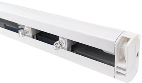 time4blinds – Rail pour Store à lamelles – Set Complet avec Chariots de lamelles et mécanisme de Commande à chaînette – Déplacement Fluide des lamelles – Compact et Moderne – Blanc, 1500mm