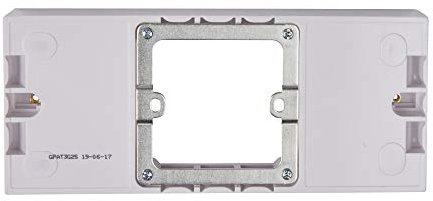 Schneider Electric Exclusive White Moulded - 3 Gang Architrave Pattress, 25 mm, GPAT3G25, White