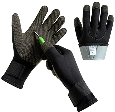 Fencelly 1 paire de gants de plongée, résistants aux coupures et à l'abrasion, antidérapants pour la plongée, la plongée avec tuba, la pêche sous-marine