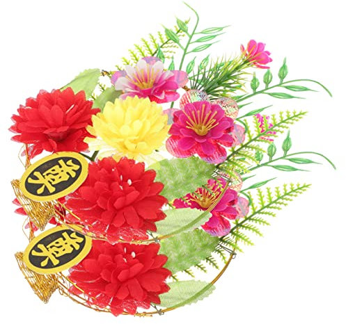 YARNOW 2piezas Decoración Floral Artificial para Cementerio Flores para Adorno para Lápidas Diseño Realista y Duradero Acento Memorable para Ceremonias