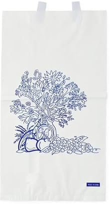 AmeriCan Goods Plastic Badside Bag Plastic 100 Pcs White 7 x 11.5 Floral Print Polyethylene Self Adhesive Badside Bag